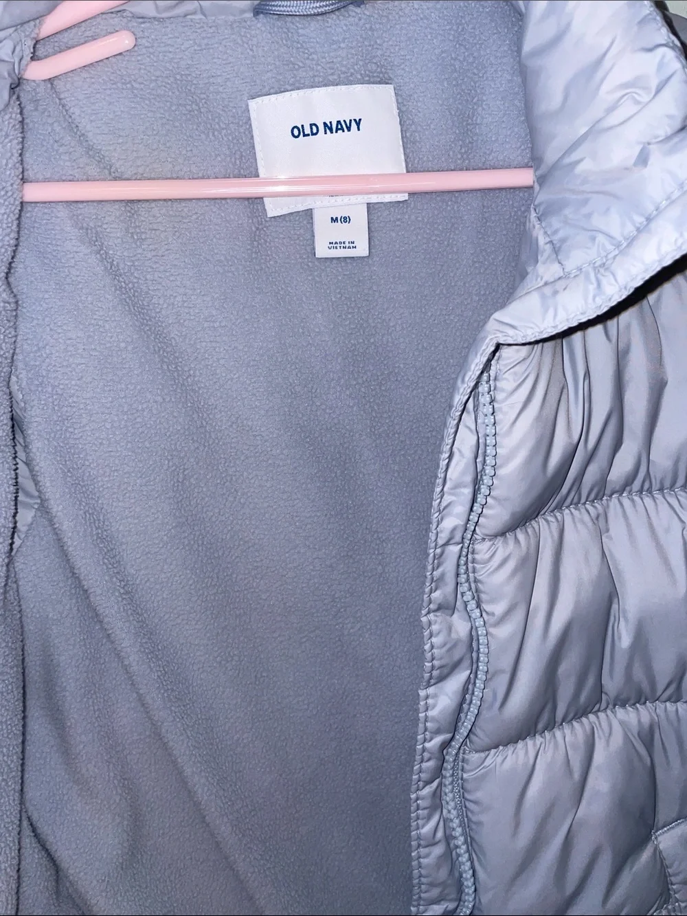Old Navy Gray Quilted Puffer Vest for Kids